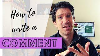 How to write a comment in 3 steps