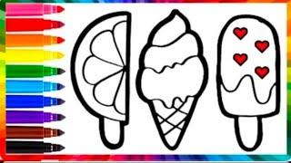 Icecream Drawing  Simple drawing and colouring  easy drawing step by step  #icecreamdrawing