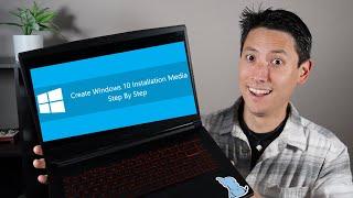 How To Create Windows 10 Install Media USB - FREE & EASY 
