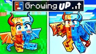GROWING UP as an ELEMENTAL DRAGON in Minecraft