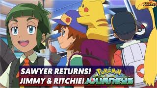 SAWYER RITCHIE & JIMMY RETURN DIANTHA BEATS LANCE CYNTHIAS FULL TEAM + MORE - Pokémon Journeys