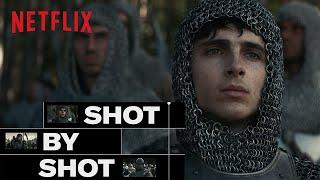 The King starring Timothée Chalamet - How the Battle Scene was Shot  Netflix