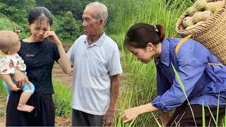 Surprise gift from bamboo homeowner & picking pumpkins for a living  Daily life