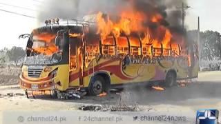 24 Report 6 people injured and one boy died in a bus accident