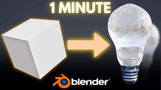 Create a Light Bulb in Blender in 1 Minute