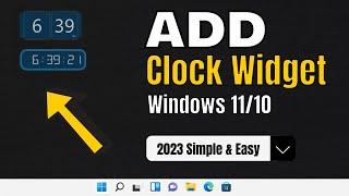 How to Add Clock Widget in Windows 11 Desktop 3 Clocks 2023