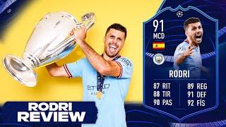 ¡ES UNA CARTAZA  91 RODRI FIFA 23 SBC MOTM REVIEW