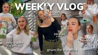 WEEKLY VLOG grwm for work 10k steps a day finding balance new trader @ joes fav amazon product