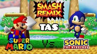 Smash Remix TAS  Mario VS Sonic