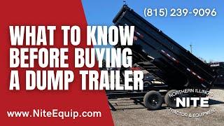DUMP TRAILERS - What to Know BEFORE You Buy