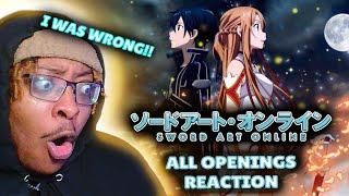 SAO HATER Reacts to ALL Sword Art Online OPENINGS For The First Time