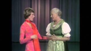 Maria von Trapp teaches Julie Andrews to Yodel