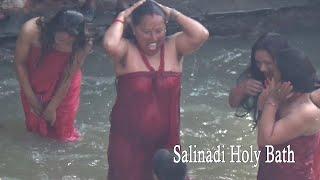 Salinadi mela mass holy bath latest  Hindu womens in Nepal