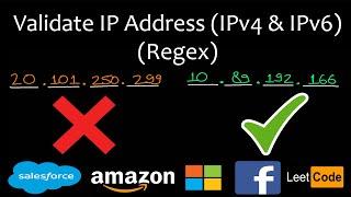 Validate IP Address  Regex  Leetcode #468