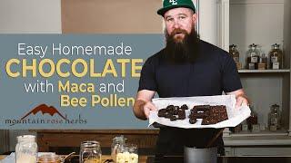 Easy Homemade Chocolate with Maca and Bee Pollen