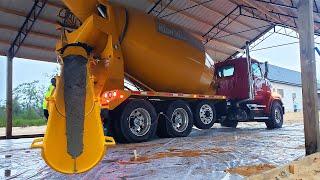 NEW Concrete Truck VERY FIRST Pour 36x48 Pole Barn Floor