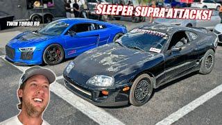 The Rat Rod Supra RETURNS... Destroying Exotic Cars at the Drag Strip