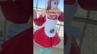 Sewing strawberry shortcake character Halloween costumes