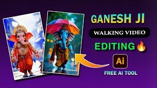 Ganesh ji walking video editing using Ai tool  image to video generator tutorial #aitool#editing