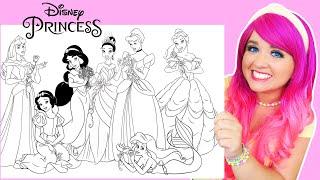 Coloring Every Disney Princess  Disney Princess Coloring Pages All Characters
