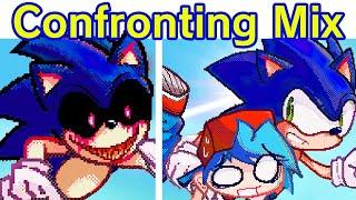 Friday Night Funkin Confronting yourself FF MIX Good & Bad Ending BF Sonic & Sonic.EXE FNF Mod