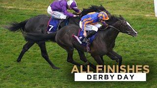 ALL RACE FINISHES FROM BETFRED DERBY DAY AT EPSOM RACECOURSE