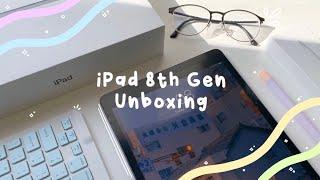 iPad 8th generation UNBOXING 2021 + accessories relaxing asmr w music ️