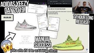 CRAZY ADIDAS YEEZY DAY 2019 MANUAL LIVE COP SUCCESSFUL  MULTIPLE PAIRS  14 HOUR LONG RELEASE