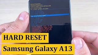 How to HARD RESET Samsung Galaxy A13