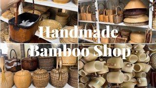 Korean Traditional Bamboo Crafts Shop VLOG Beautiful Handmade Bamboo Products 