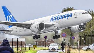️ 100 CLOSE UP TAKEOFFS & LANDINGS in 1 HOUR  Amsterdam SCHIPHOL Airport Plane Spotting AMSEHAM