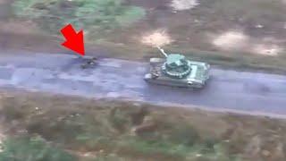 T-72B3M Tank Runs Over Mine At Max Speed