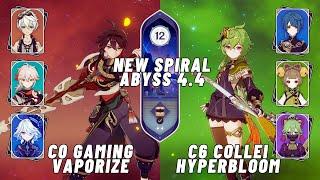 C0 Gaming & C6 Collei Hyperbloom  New Spiral Abyss 4.4  Floor 12 9 Stars - Genshin Impact