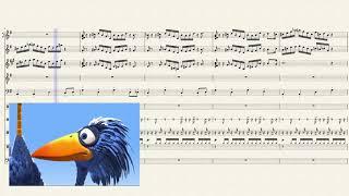 Pixar For the Birds soundtrack. Саундтрек из мультика Pixar. Ноты.