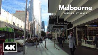 Exploring Bourke Street Mall Melbourne  4K Ambient Walk