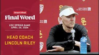 USC head coach Lincoln Riley  USC Football Spring Game 2024