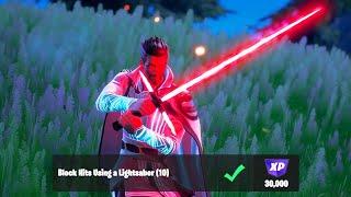 Block Hits Using a Lightsaber - Fortnite Star Wars Quests