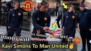 HERE WE GO100% OFFICIAL XAVI SIMONS ARRIVES AT OLD TRAFFORD ️ XAVI SIMONS £45M DEAL PUT TO PAPER