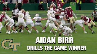 Georgia Techs Aidan Birr Drills The Walk-off Game Winner