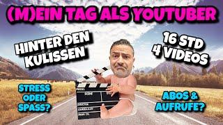 Ein Tag als Youtuber hinter den Kulissen. Youtube Zahlen & Equipment. Fahren Filmen Essen...