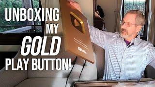 UNBOXING my YouTube GOLD Play Button Award