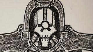 Drawing Necron Deathmark #warhammer40k #pariahnexus #necrons #illustration #fypシ #fanart