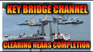 Key Bridge Shipping Channel nears cleanup completion. Donjon has almost finished the ships area.