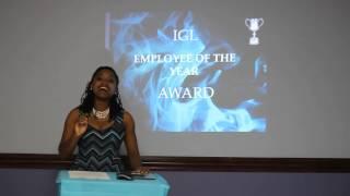 Award Presentation Speech to the Employee of the year