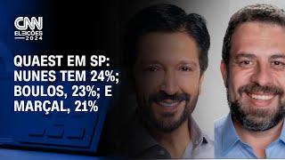 Quaest em SP Nunes tem 24% Boulos 23% e Marçal 21%  LIVE CNN