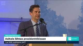Mika Aaltolan ilmoitus Kotkaniemessä presidenttiehdokkuuteen ryhtymiseksi