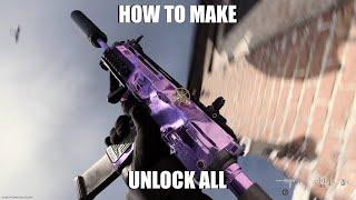 HOW TO MAKE AN UNLOCK ALL FOR MODERN WARFARE 2019 WARZONE