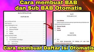 Cara Membuat BAB dan Daftar Isi OTOMATIS Multilevel List dan Heading