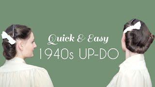 Quick and Easy 1940s Up-do for Uncurled Hair