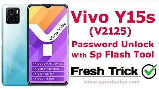 vivo y15s v2125 pattern password and frp unlock frp unlock  Without box  sp flash tool